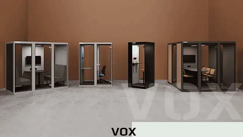 Geluidswerende akoestische telefooncabines voor elke kantoorruimte.